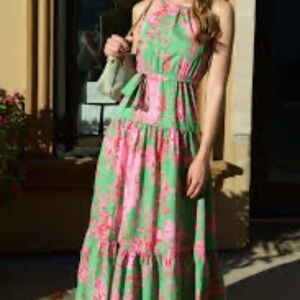 NWOT Floral Halter Maxi Dress